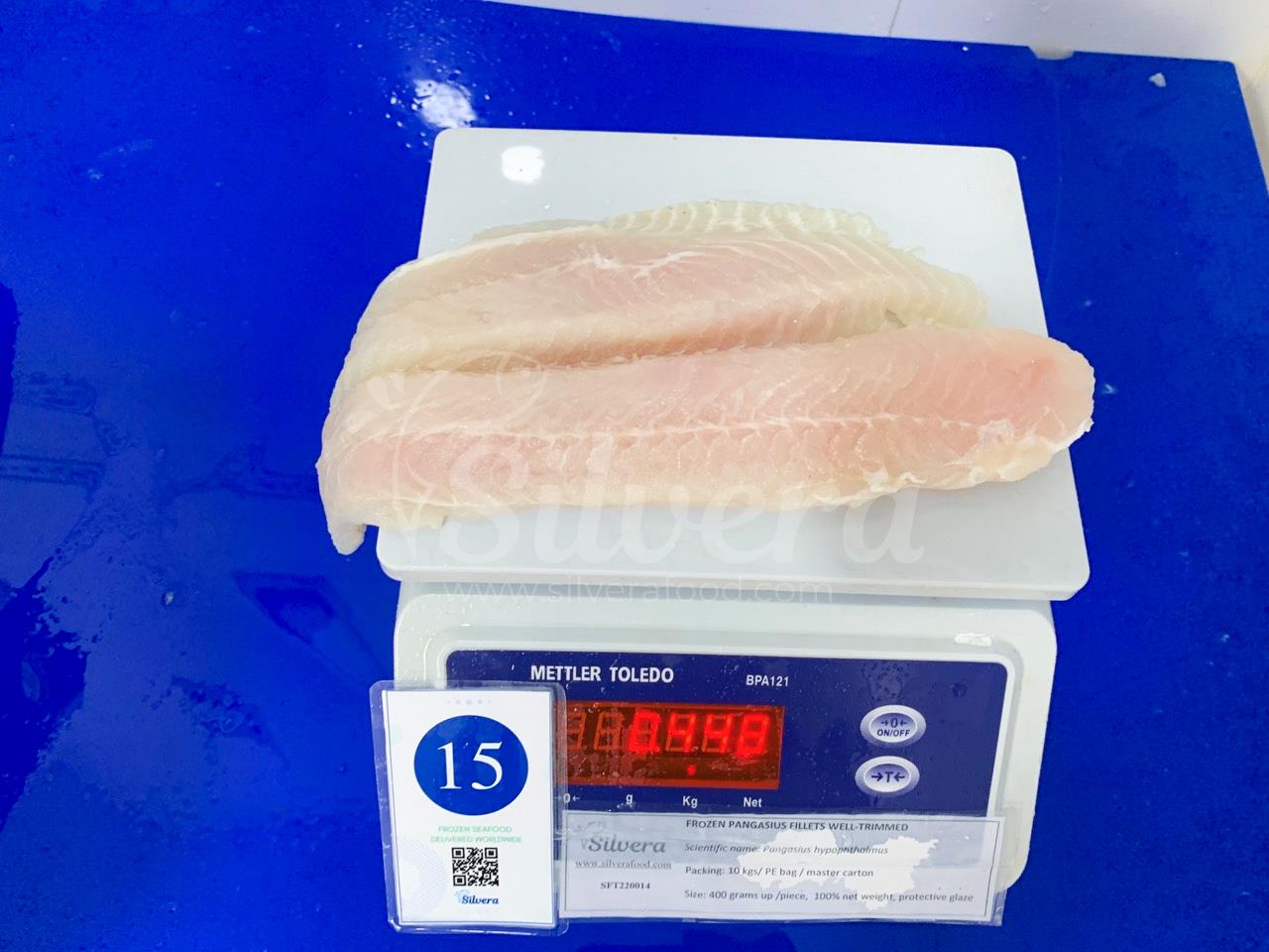 Pangasius fillet size 400 grams up per piece