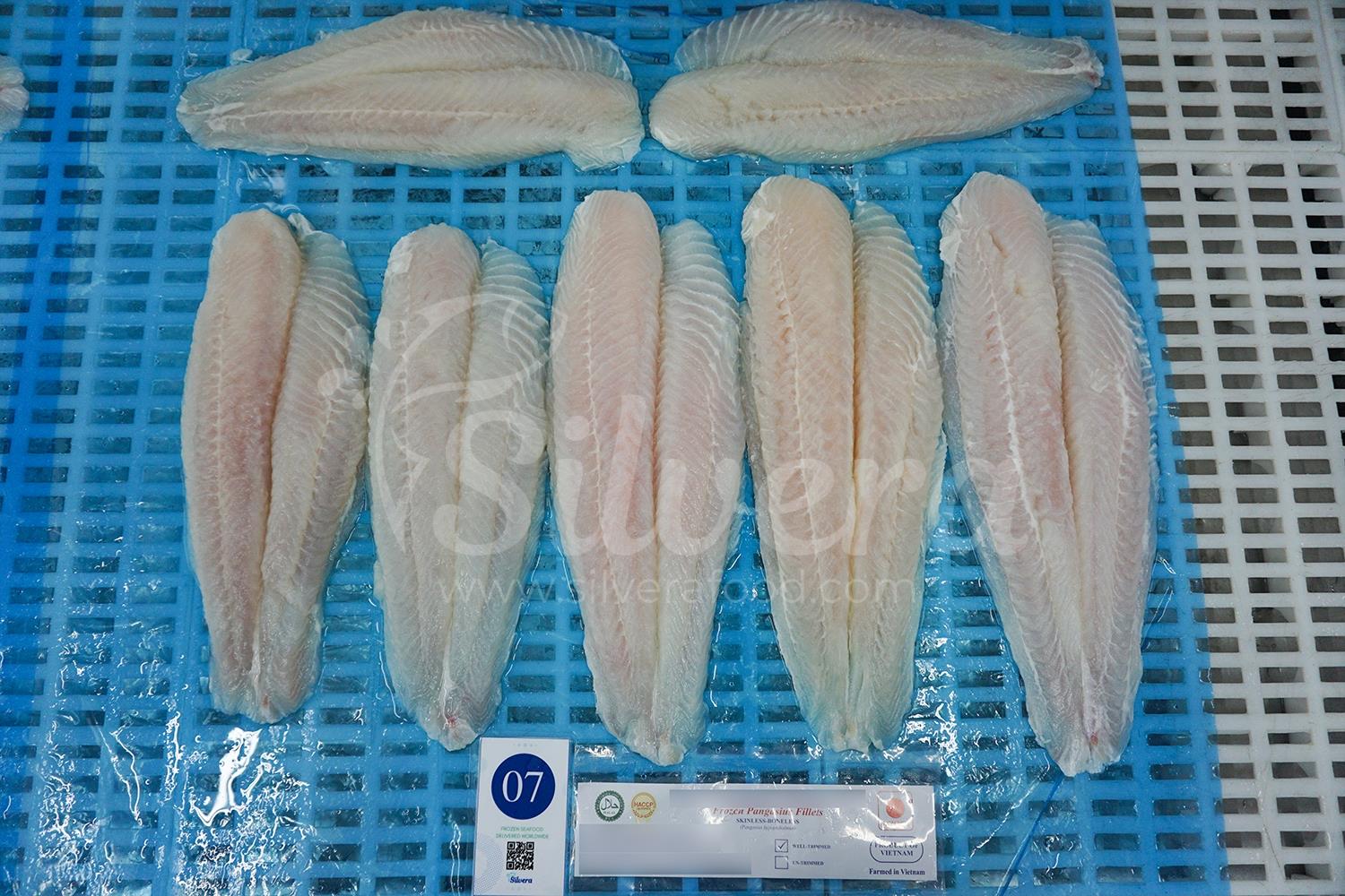 Defrosted basa fillets