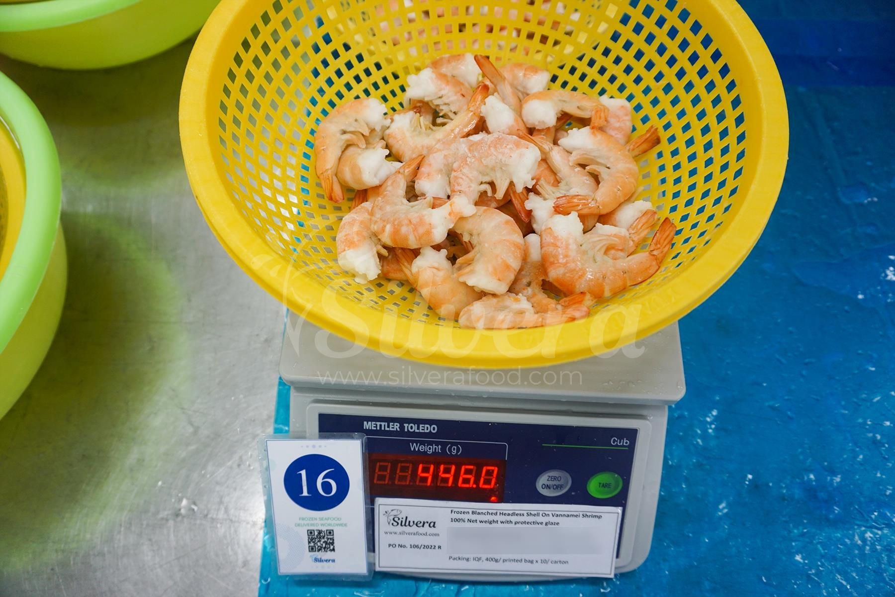 Frozen blanched headless vannamei shrimps