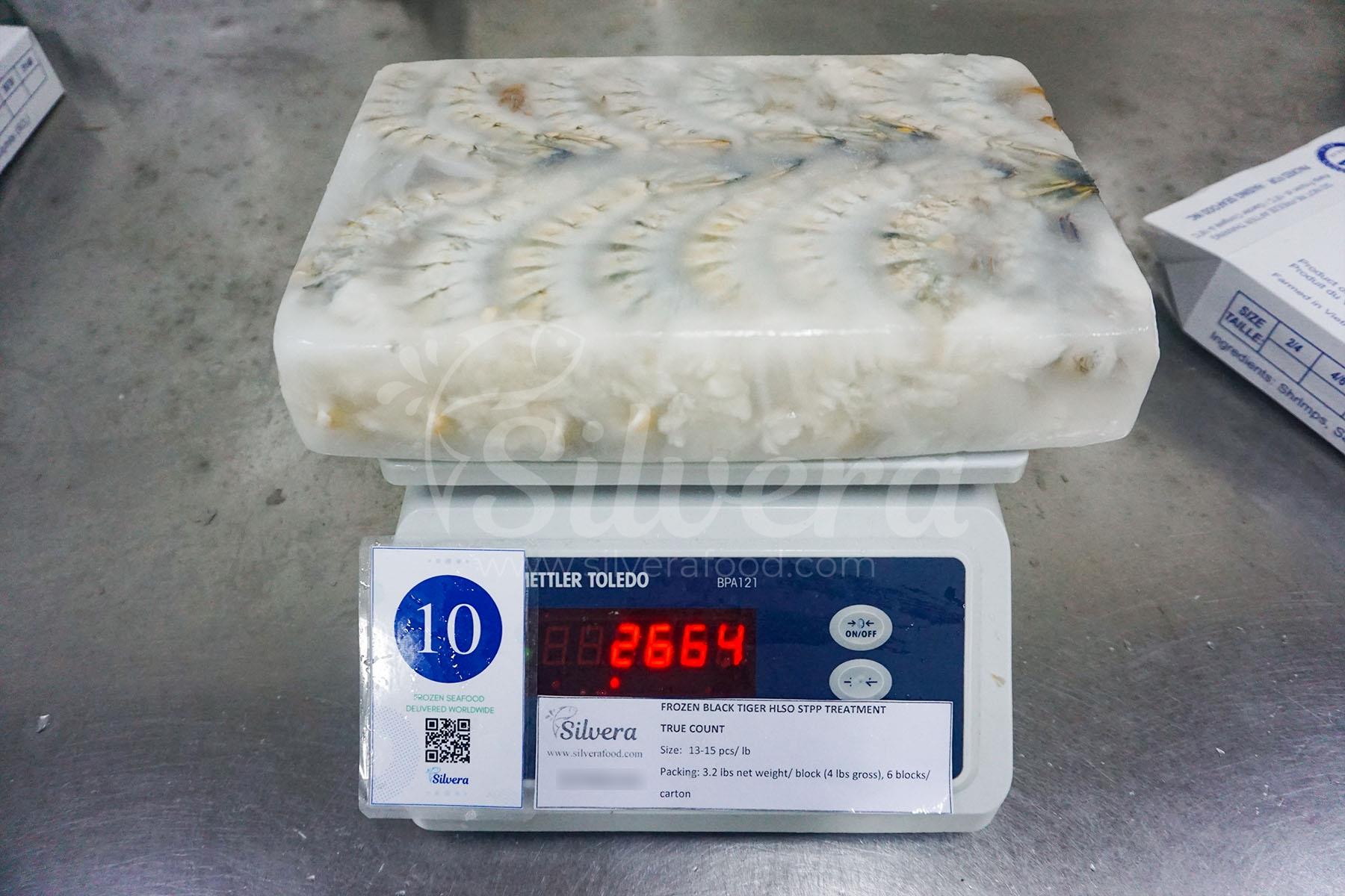 HLSO black tiger shrimp in block 