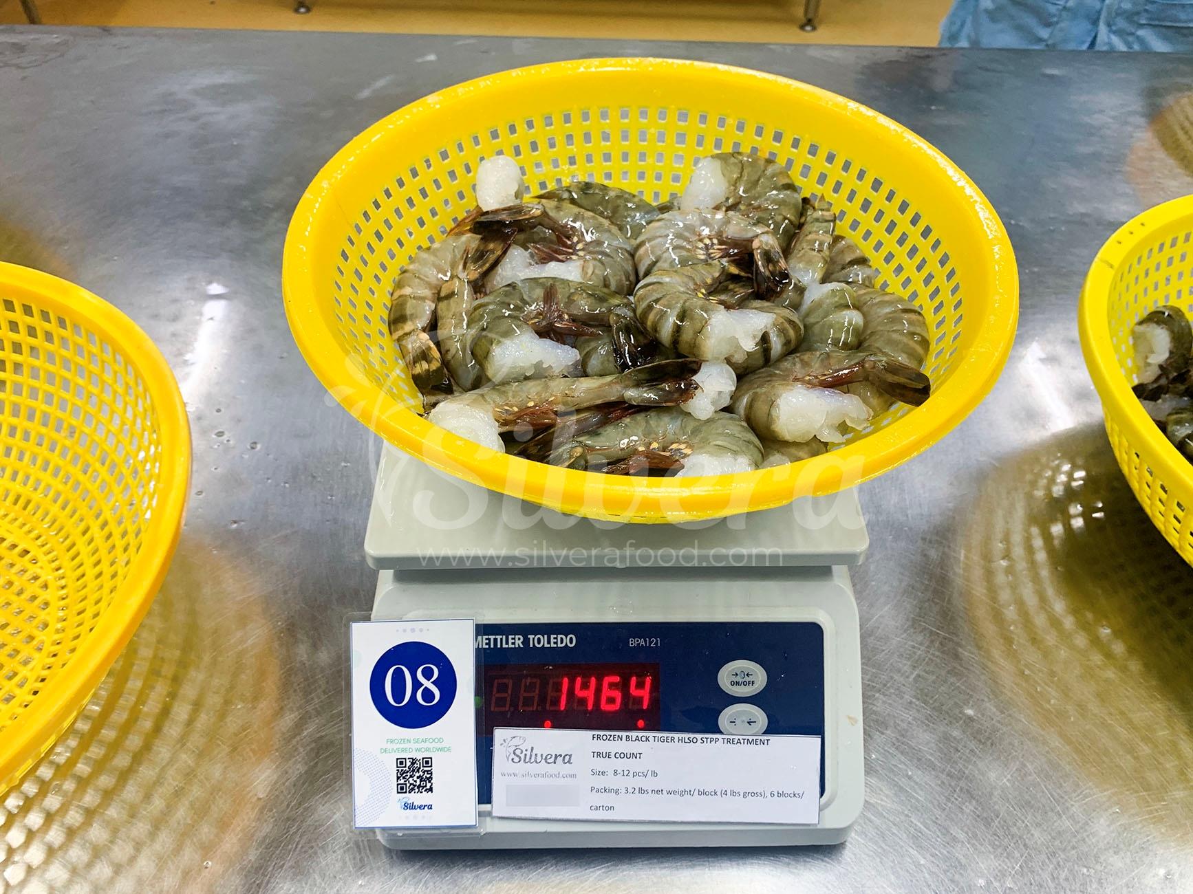 Net weight of black tiger HLSO