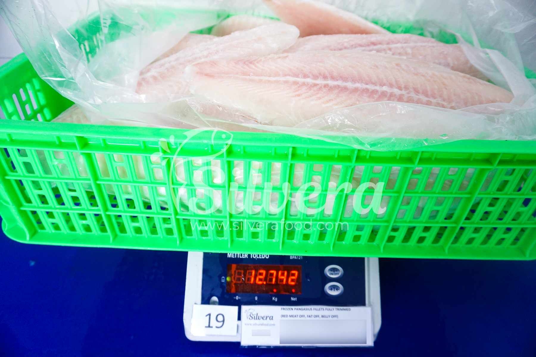 Frozen pangasius fillets