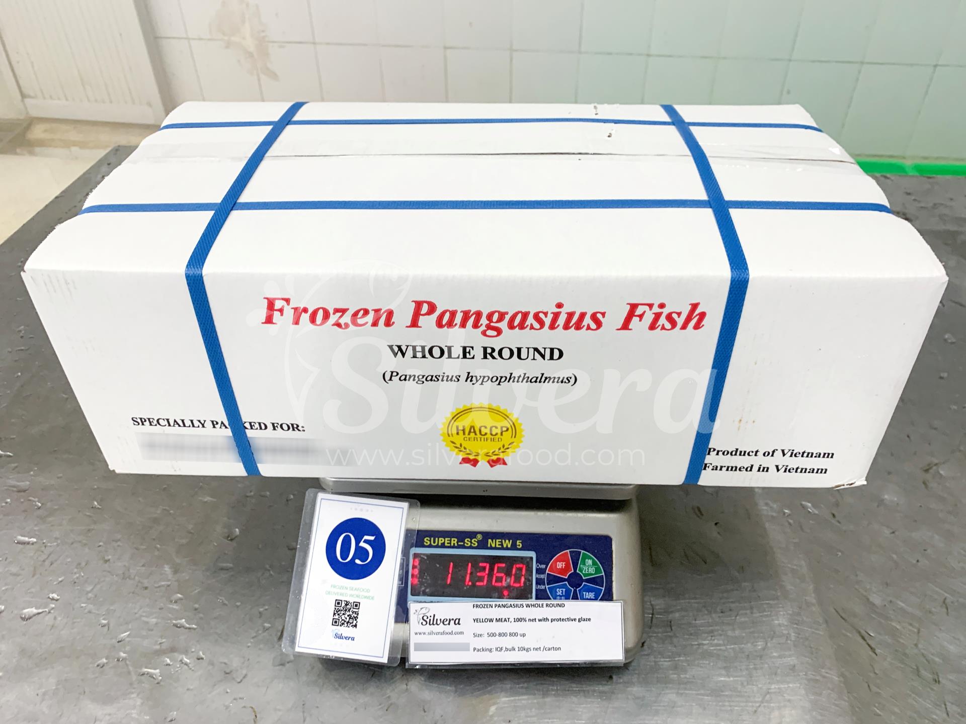 Master carton of pangasius whole round