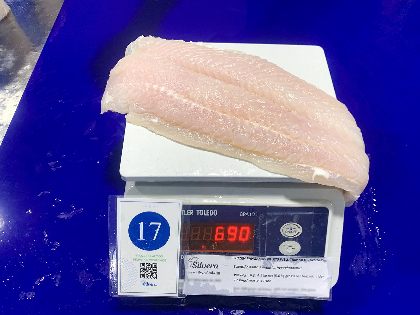 Individual weight per fillet