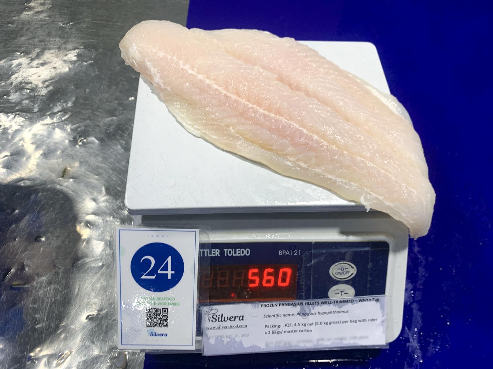 Individual weight per fillet