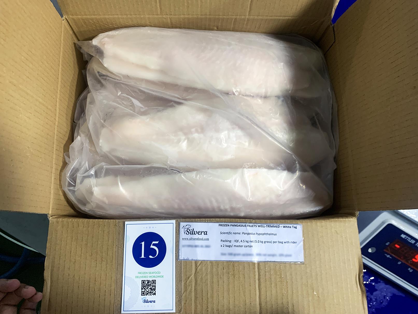 Inside master carton - pangasius fillets 