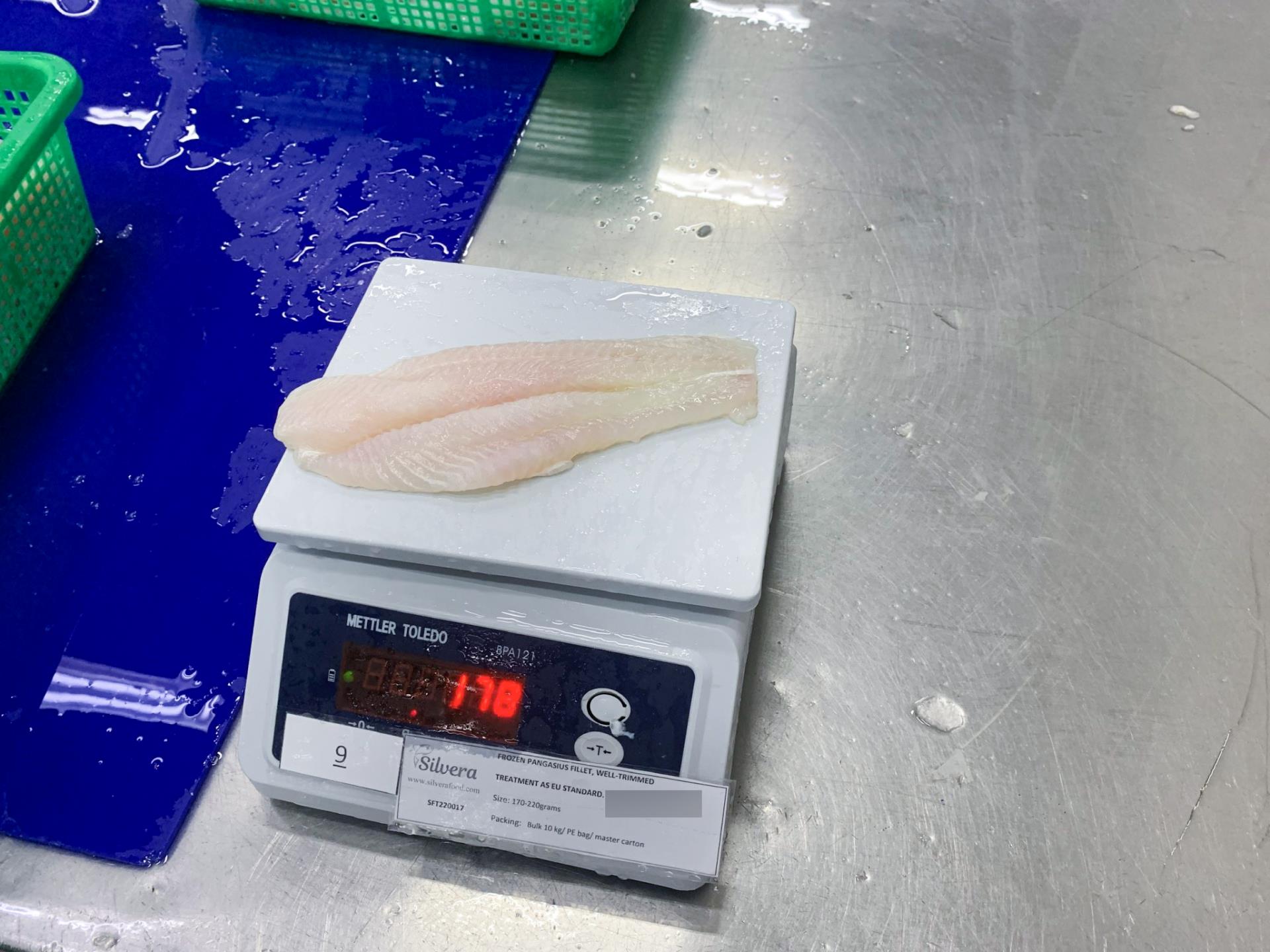 Pangasius fillet size 170-220 g/ pc