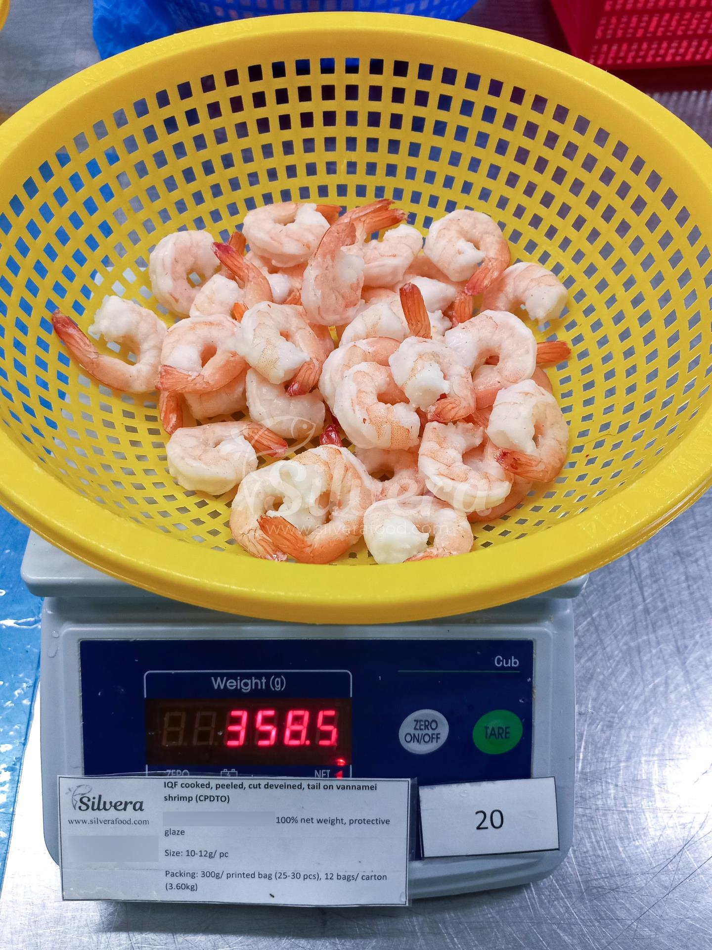 Frozen CPDTO vannamei shrimp