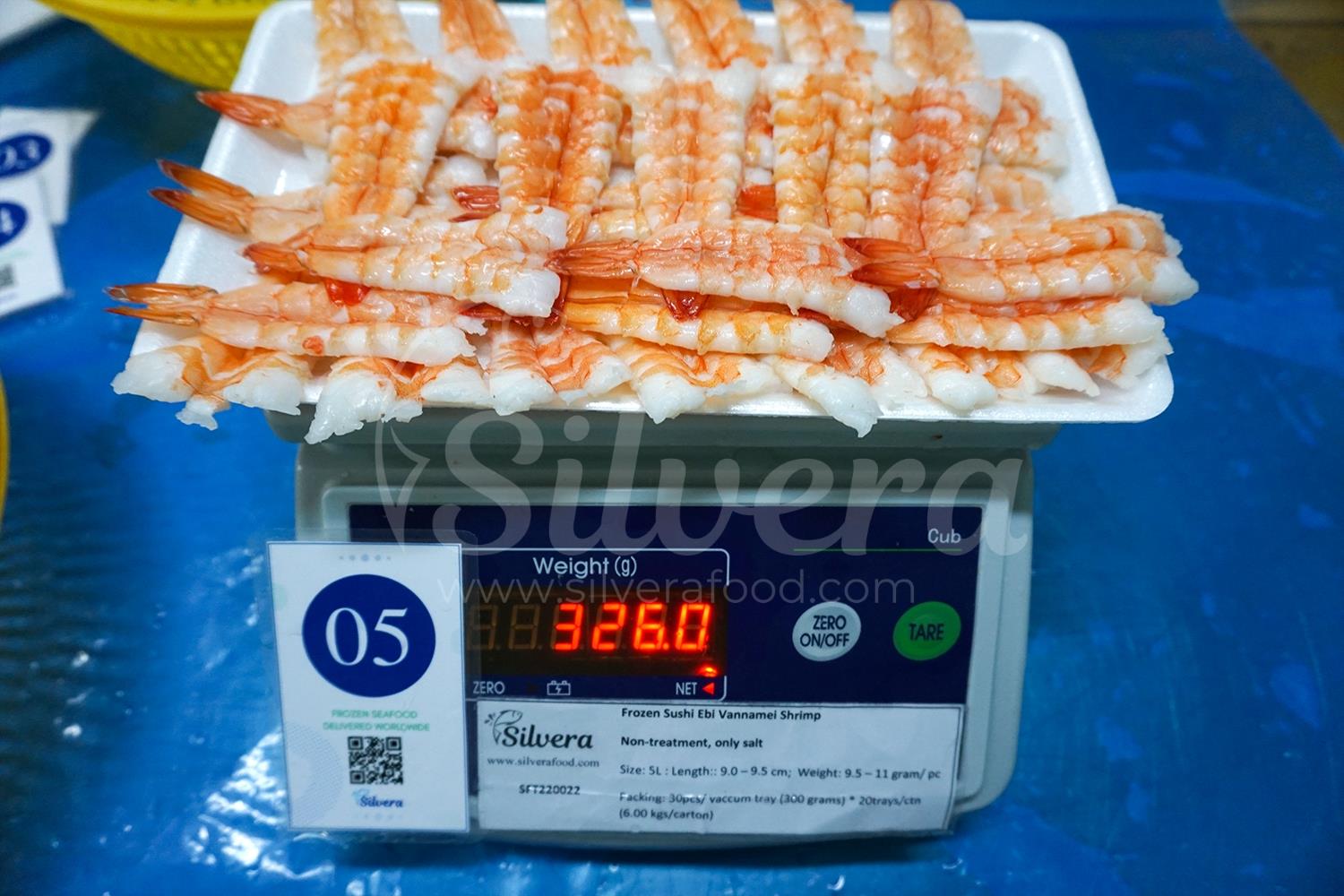 Net weight sushi ebi 