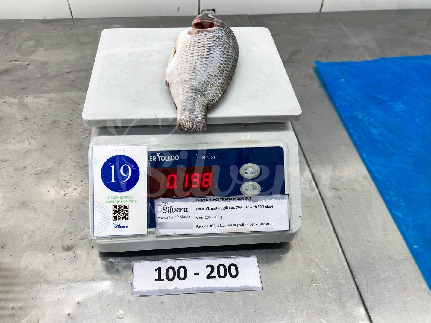 Whole cleaned black tilapia 100-200g