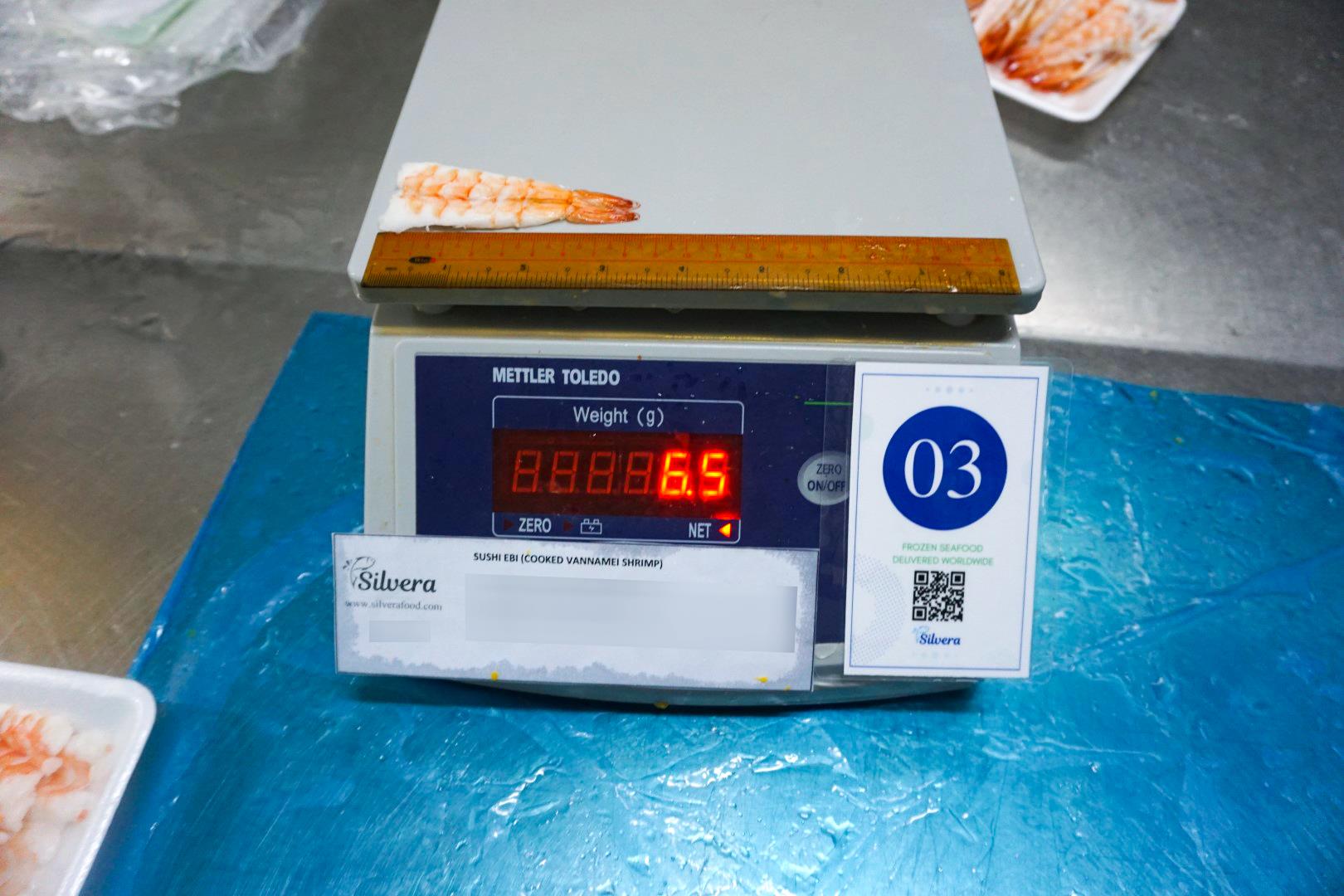 Sushi ebi weight per piece