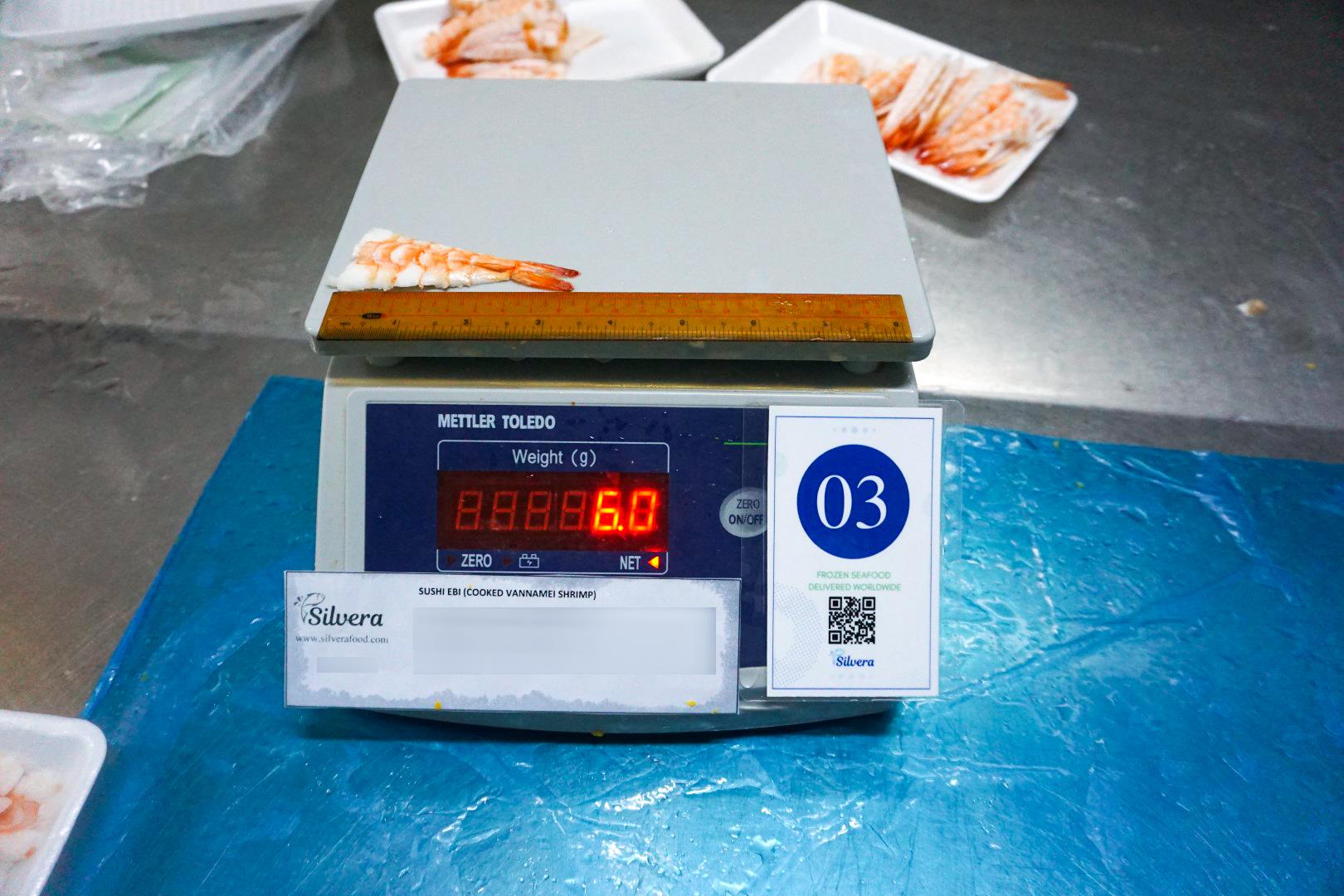 Sushi ebi weight per piece