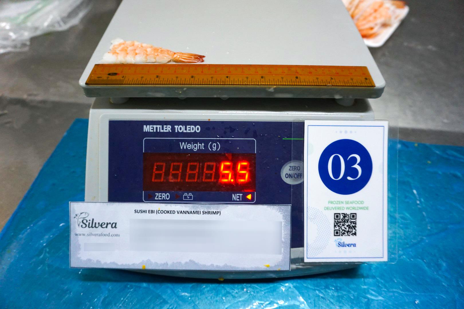Sushi ebi weight per piece