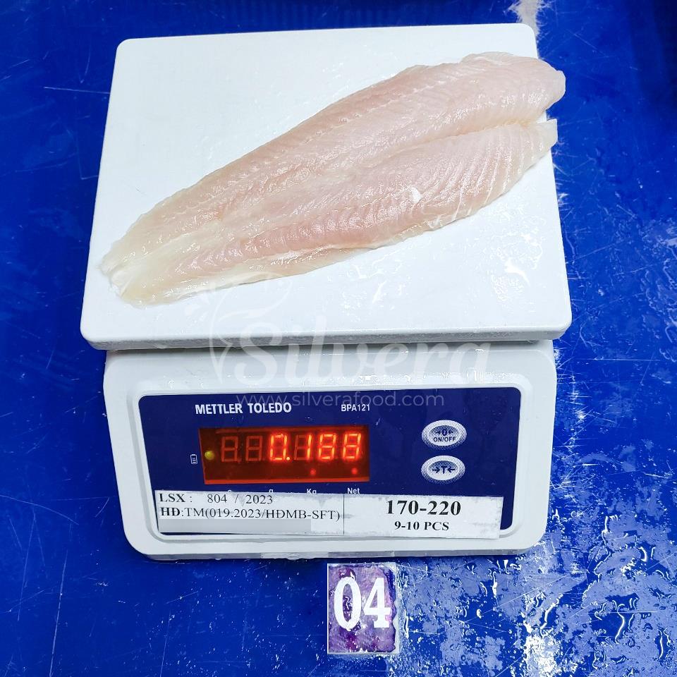 Pangasius fillet size 170-220g