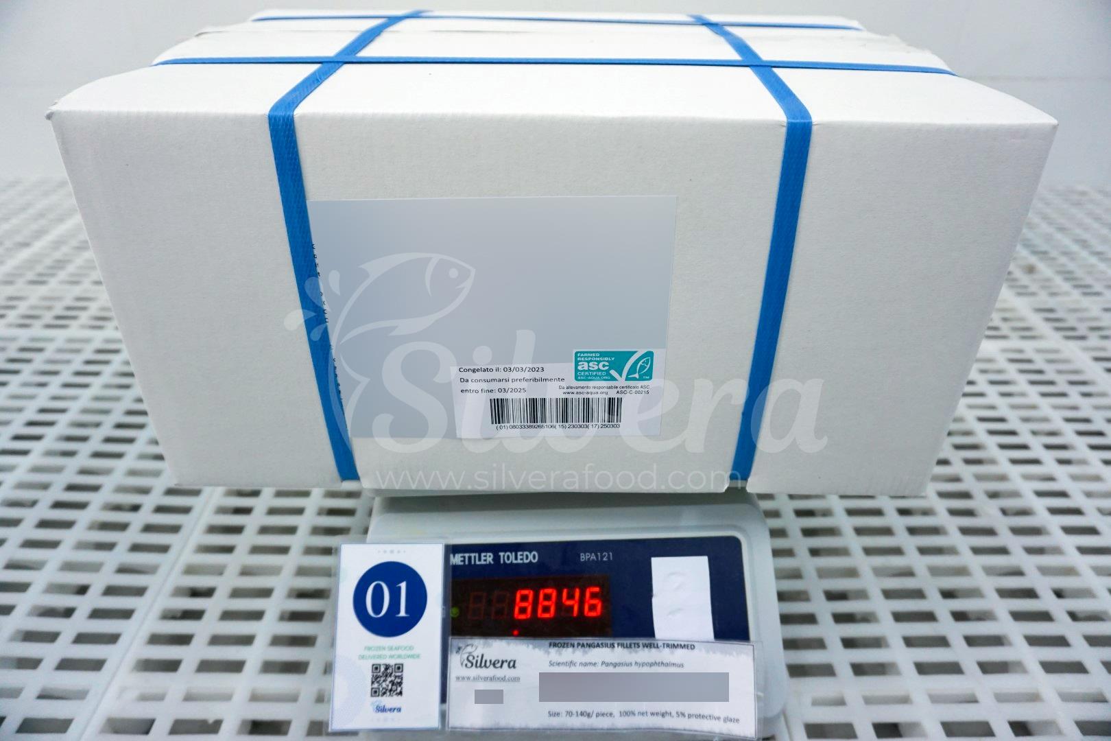 Master carton of ASC pangasius fillets