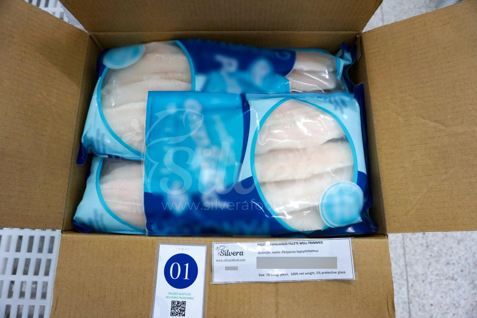 Inside master carton of ASC pangasius fillets