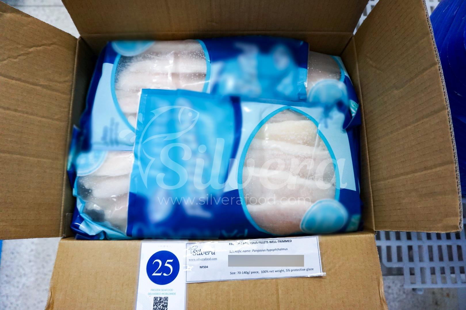 Inside master carton of ASC pangasius fillets