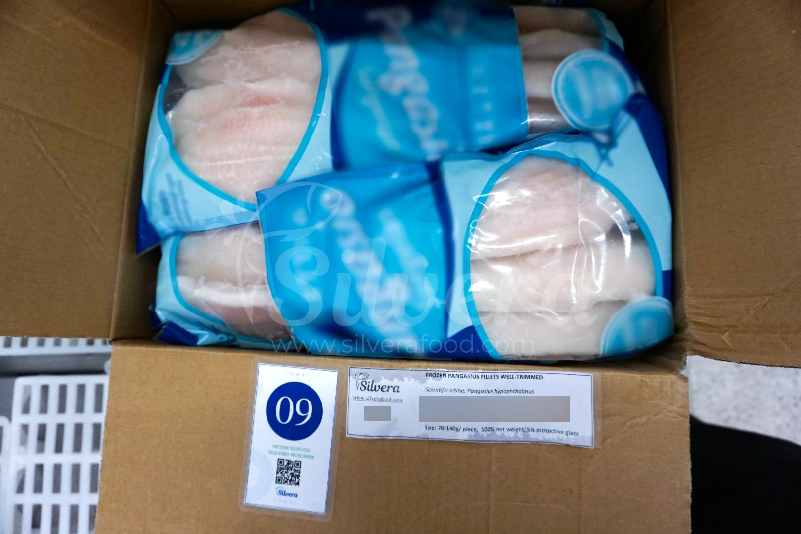 Inside master carton of ASC pangasius fillets