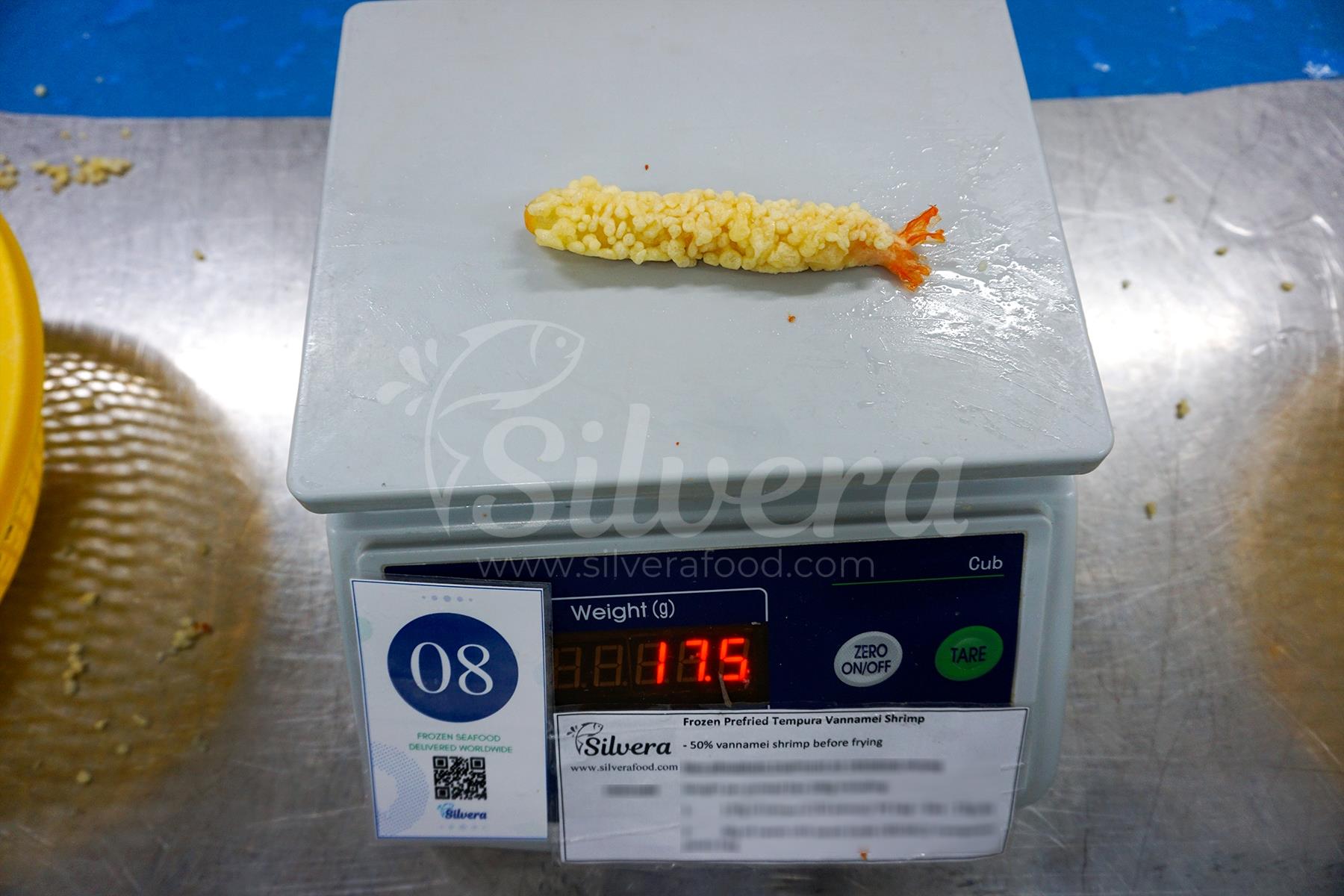 Weight per tempura piece