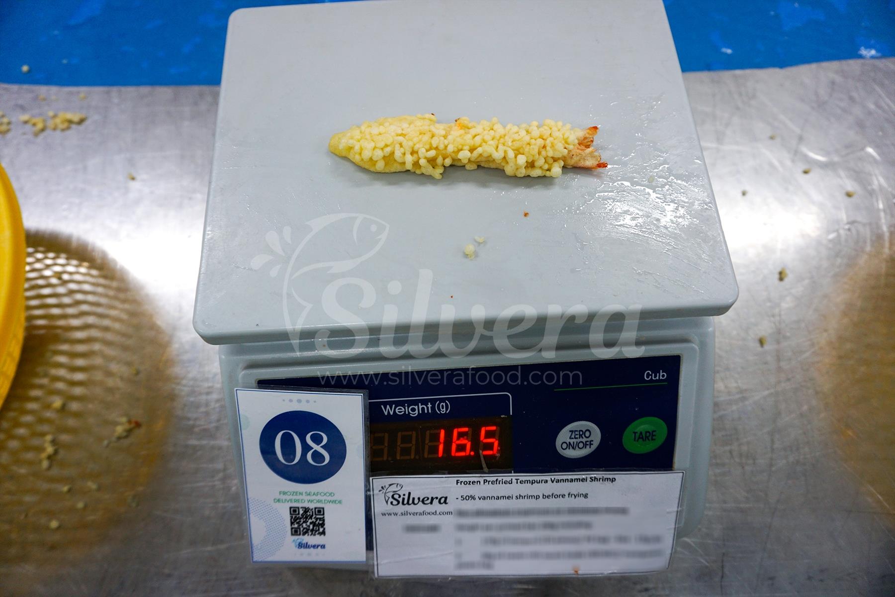 Weight per tempura piece