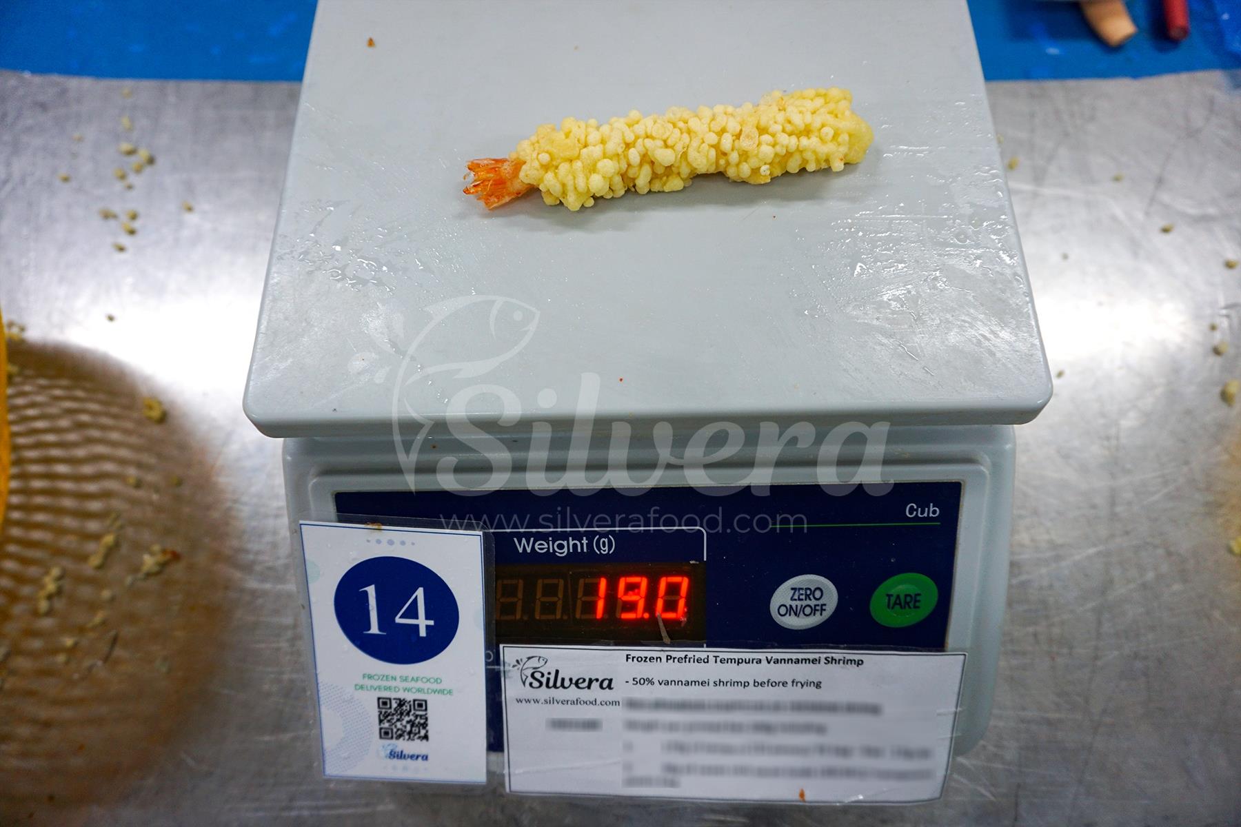 Weight per tempura piece