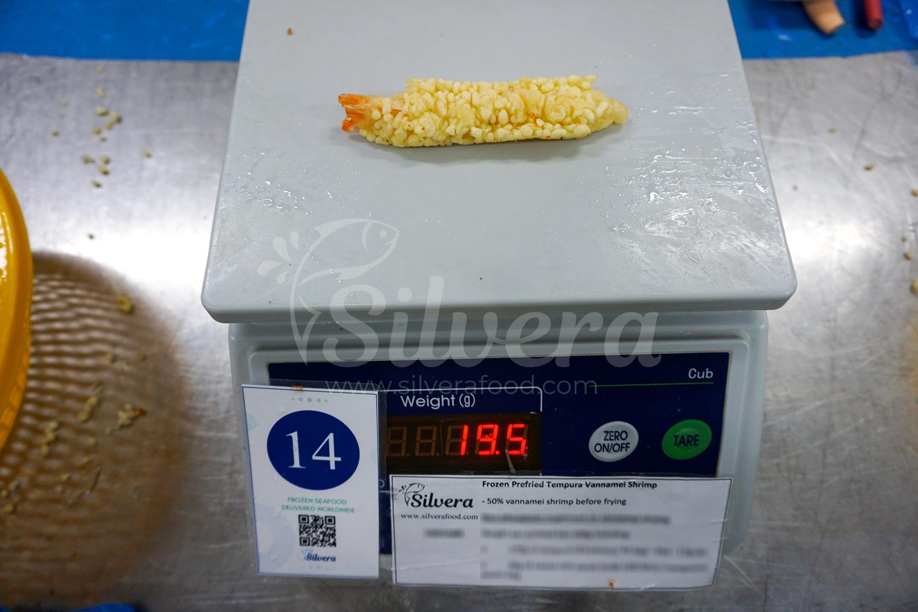 Weight per tempura piece