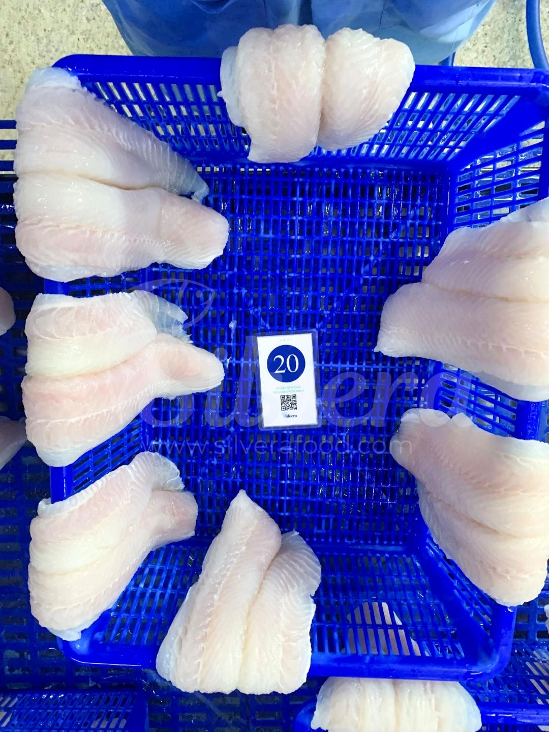 Defrosted pangasius fillets