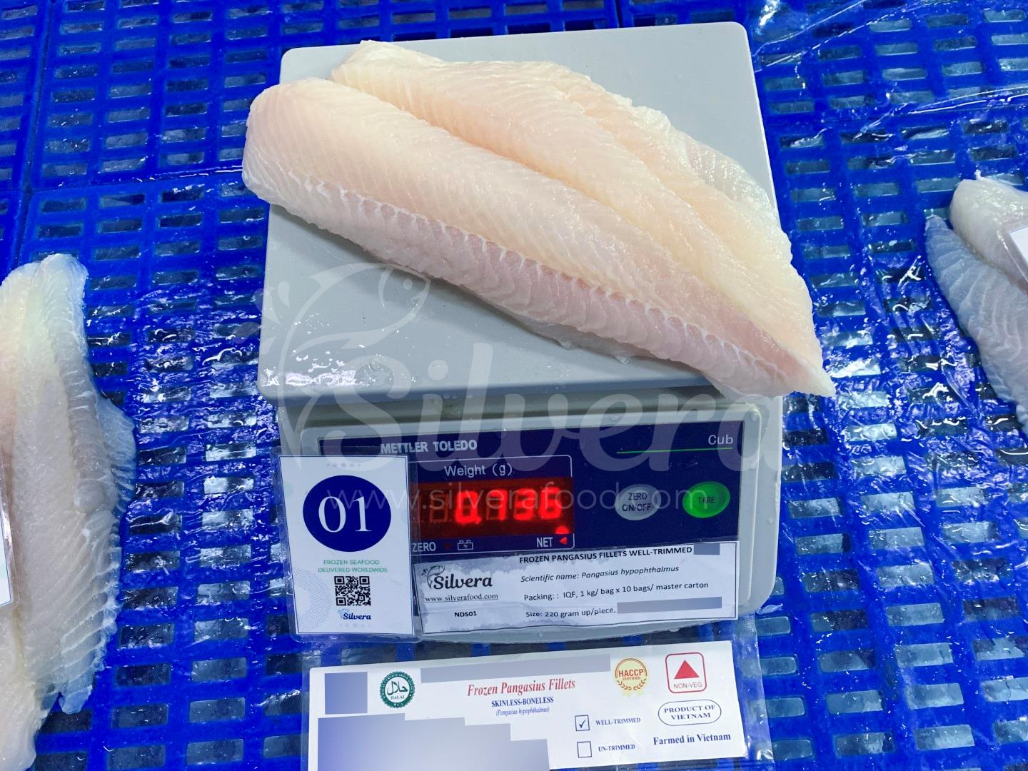 Pangasius fillet 220g up