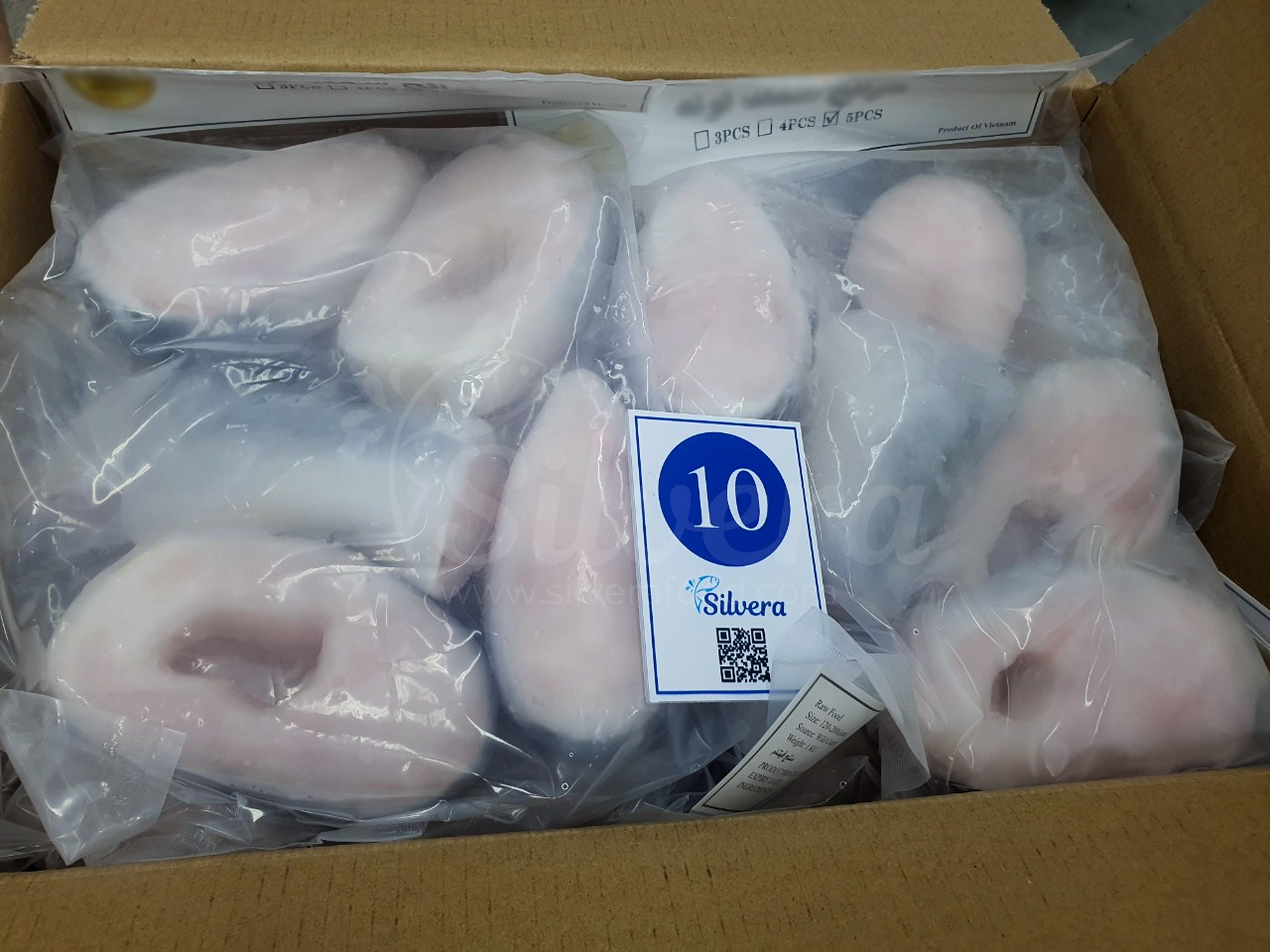 Inner carton pangasius steaks 