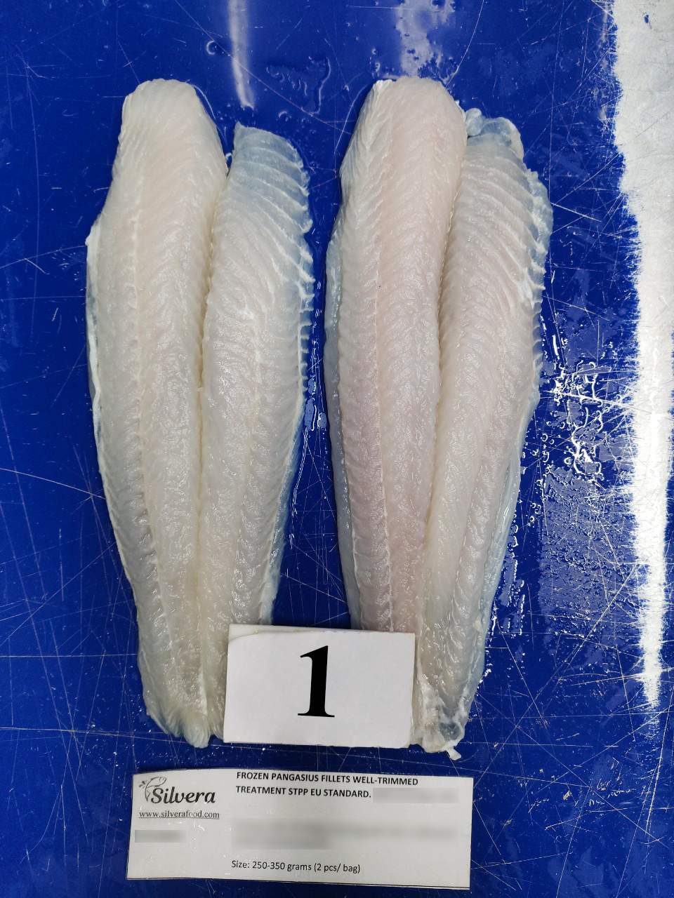 Frozen pangasius fillets