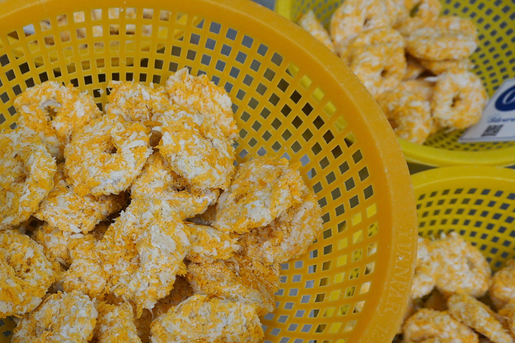 Breaded shrimp rings
