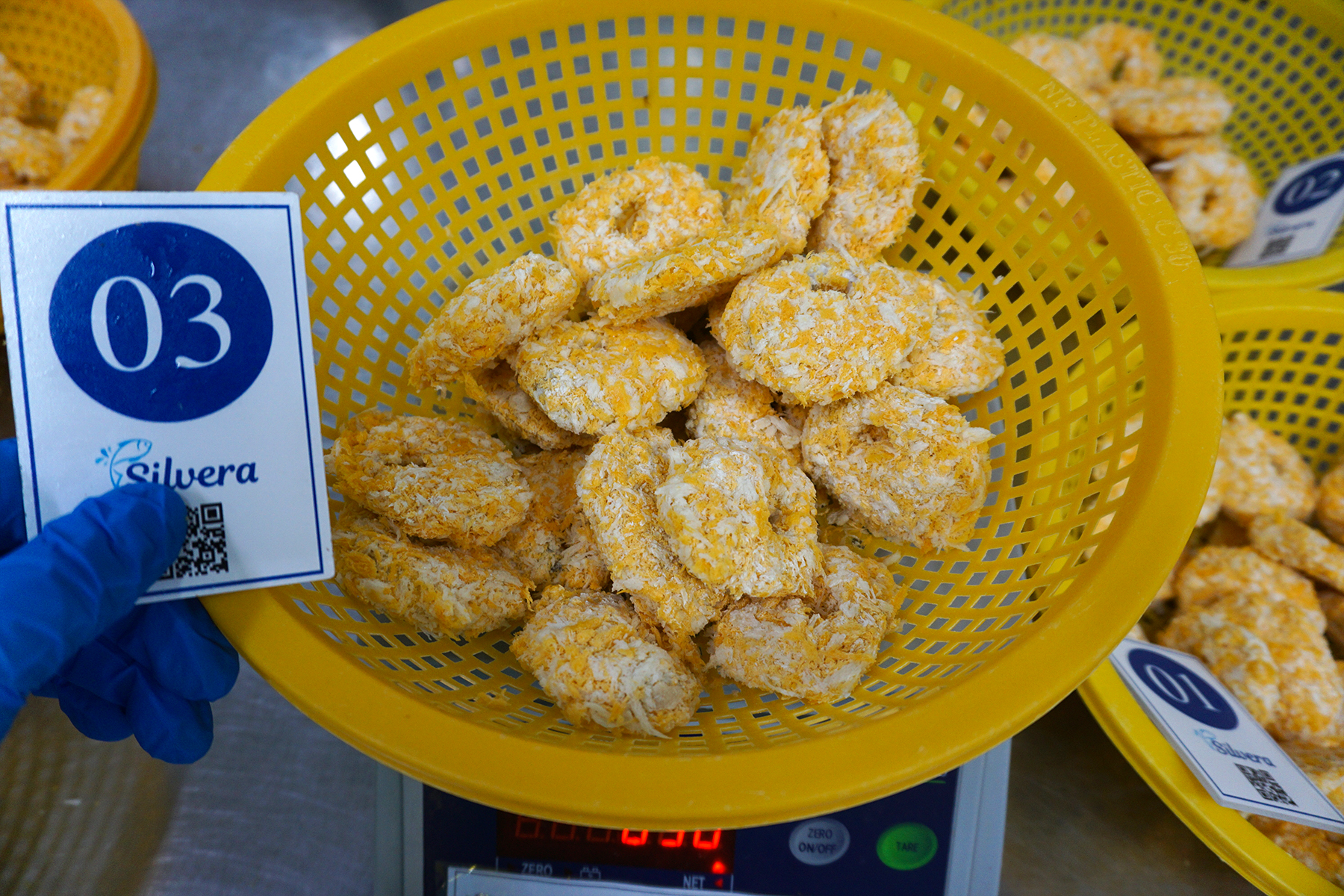 Breaded shrimp rings