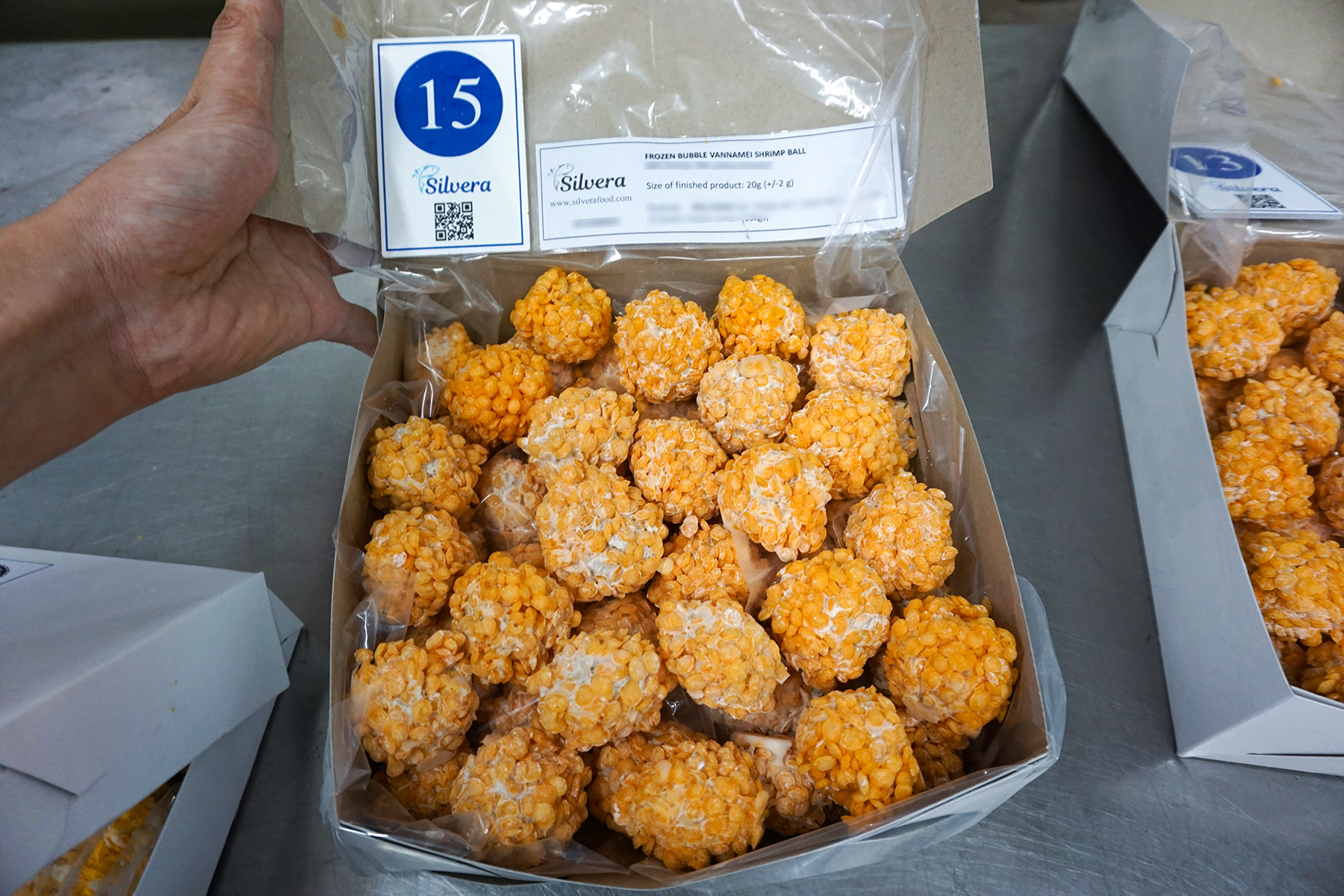 Bubble vannamei shrimp balls