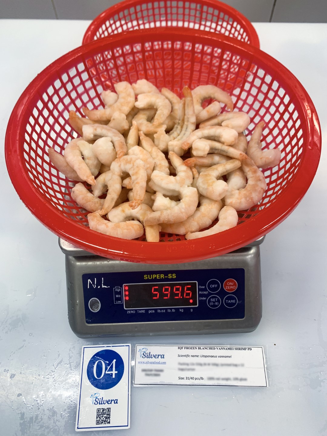 Frozen blanched vannamei shrimp 