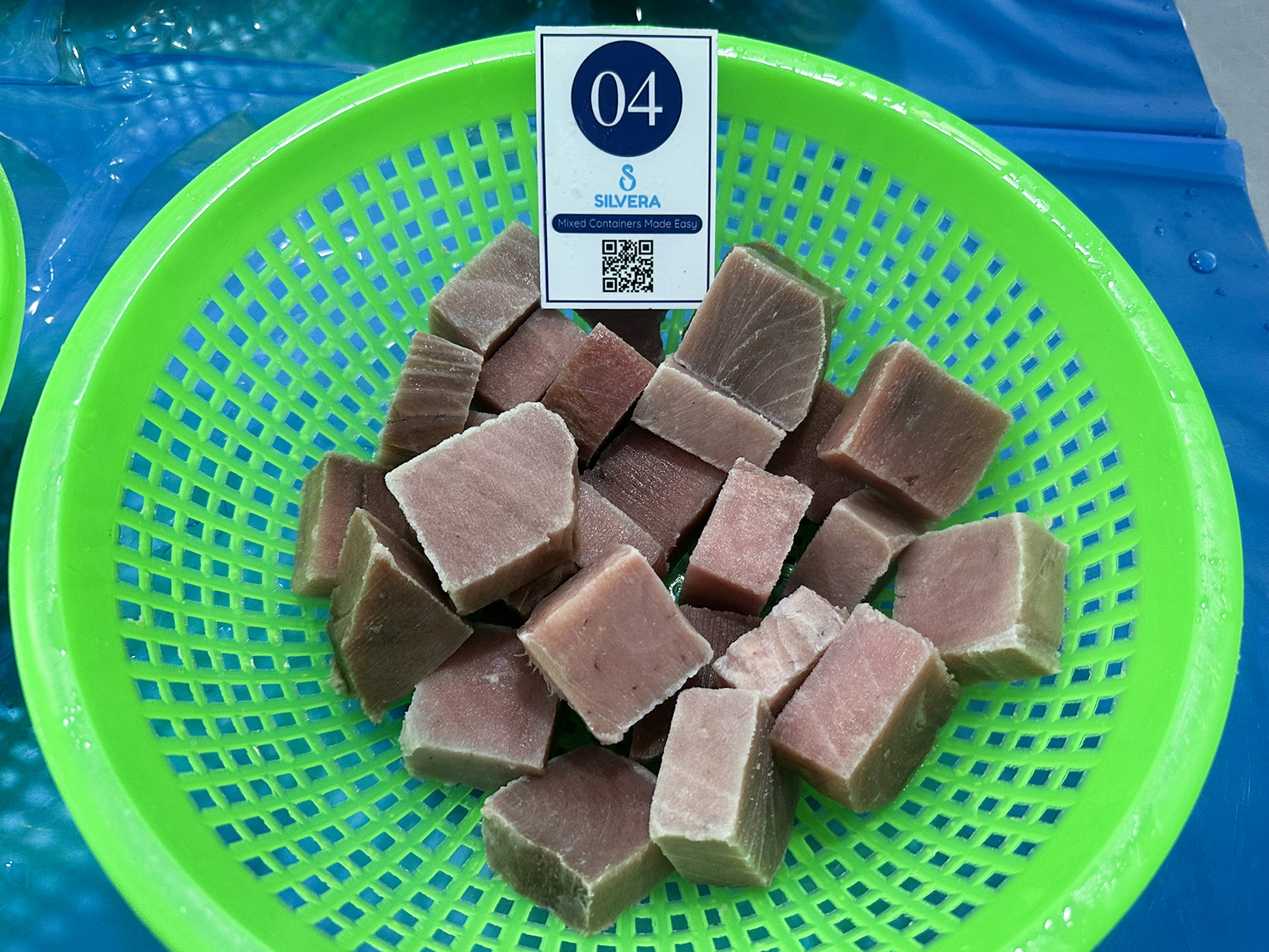 Yellowfin tuna cubes