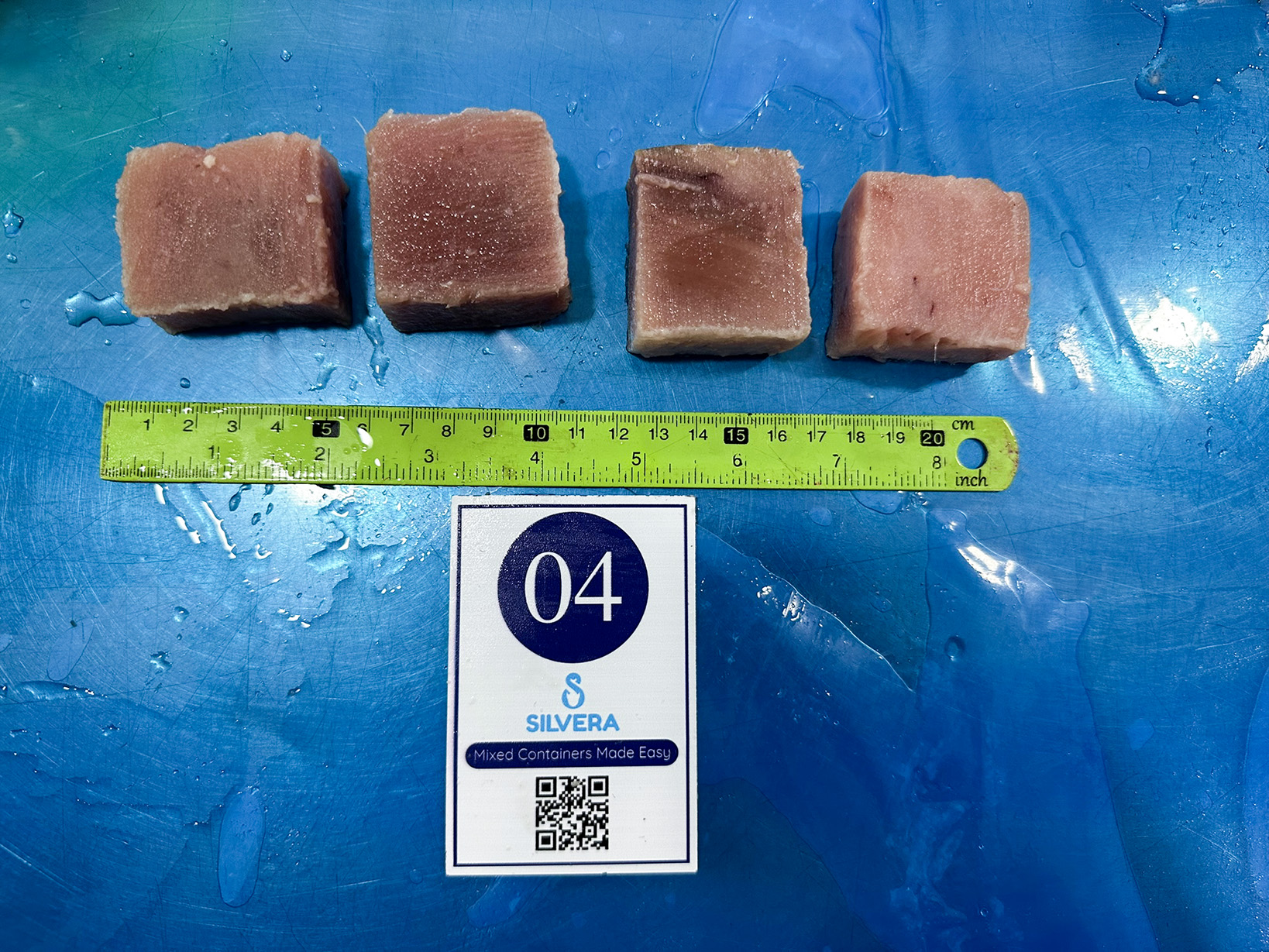 Yellowfin tuna cubes
