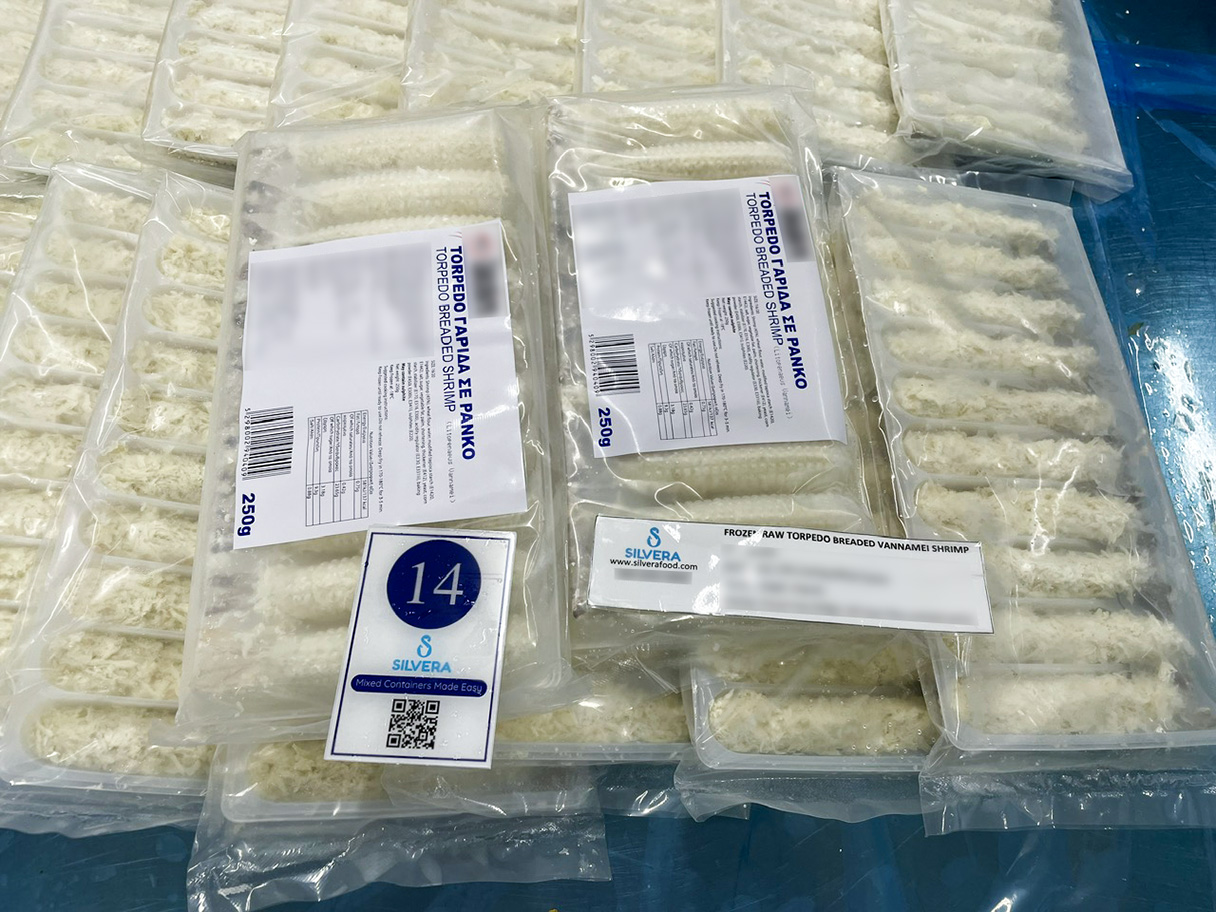 Breaded torpedo shrimp packaging
