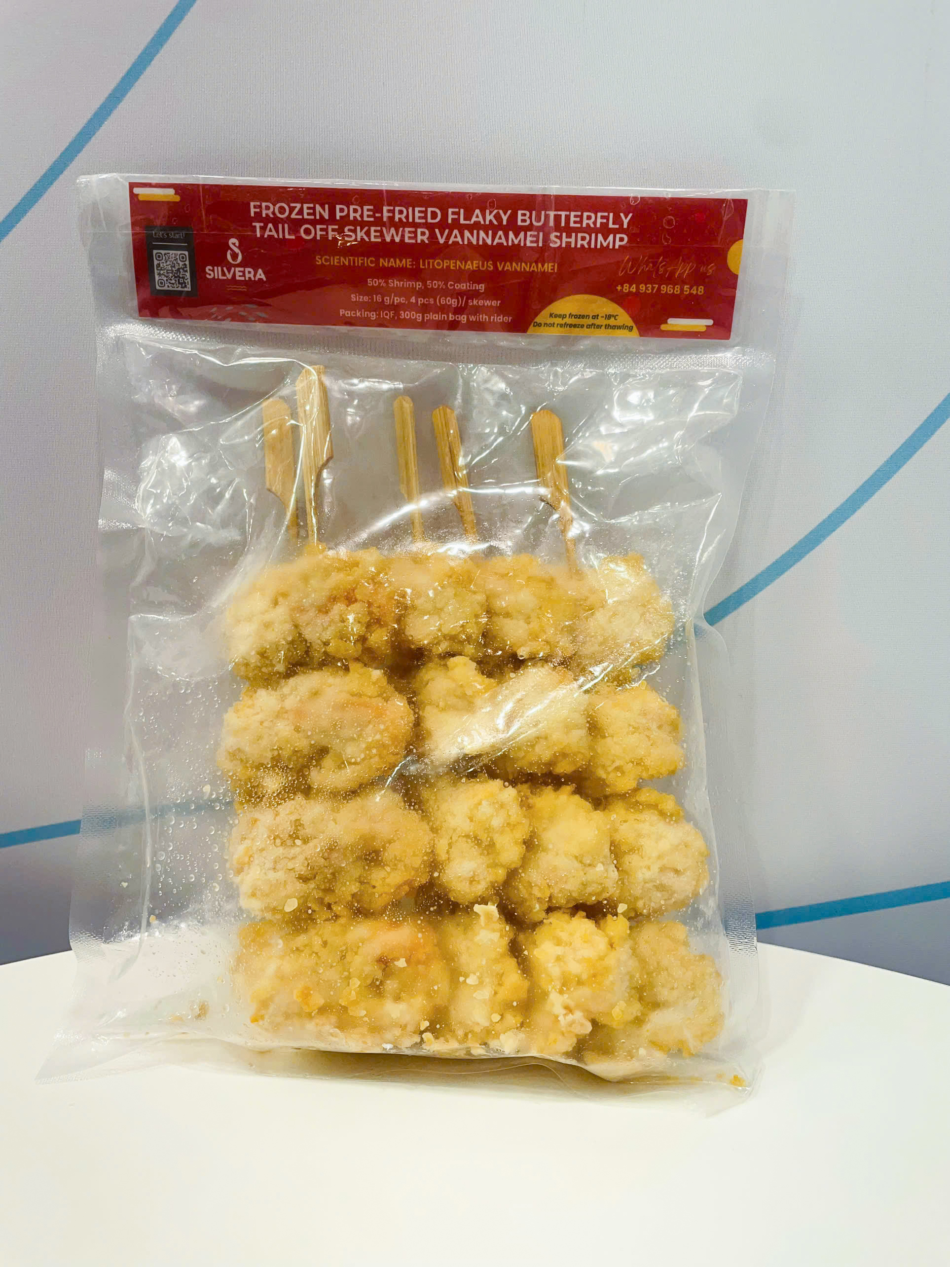 SEG25 - Skewered breaded shrimp