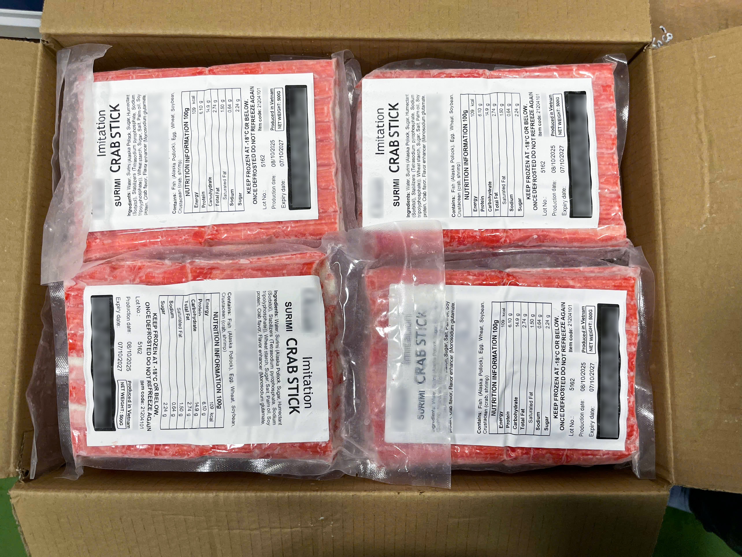 Frozen crabsticks - carton