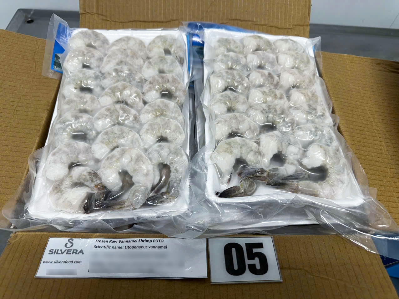 Raw PDTO vannamei shrimp