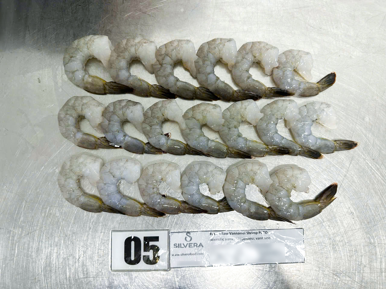 Raw PDTO vannamei shrimp