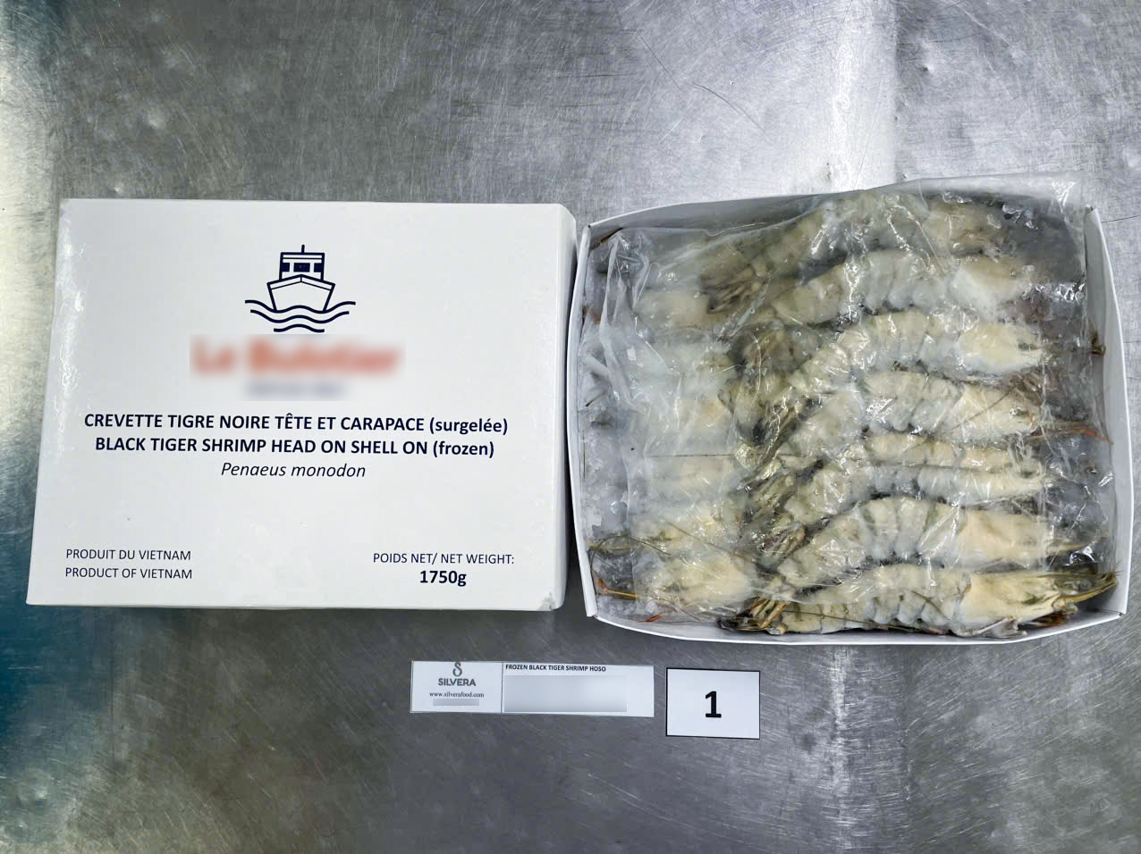 Frozen HOSO black tiger shrimp