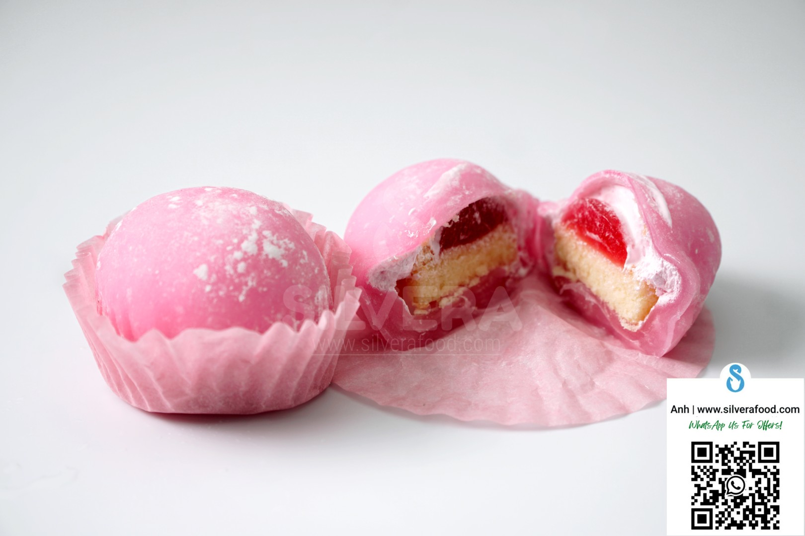 Frozen mochi strawberry and cream filling - Vietnam origin