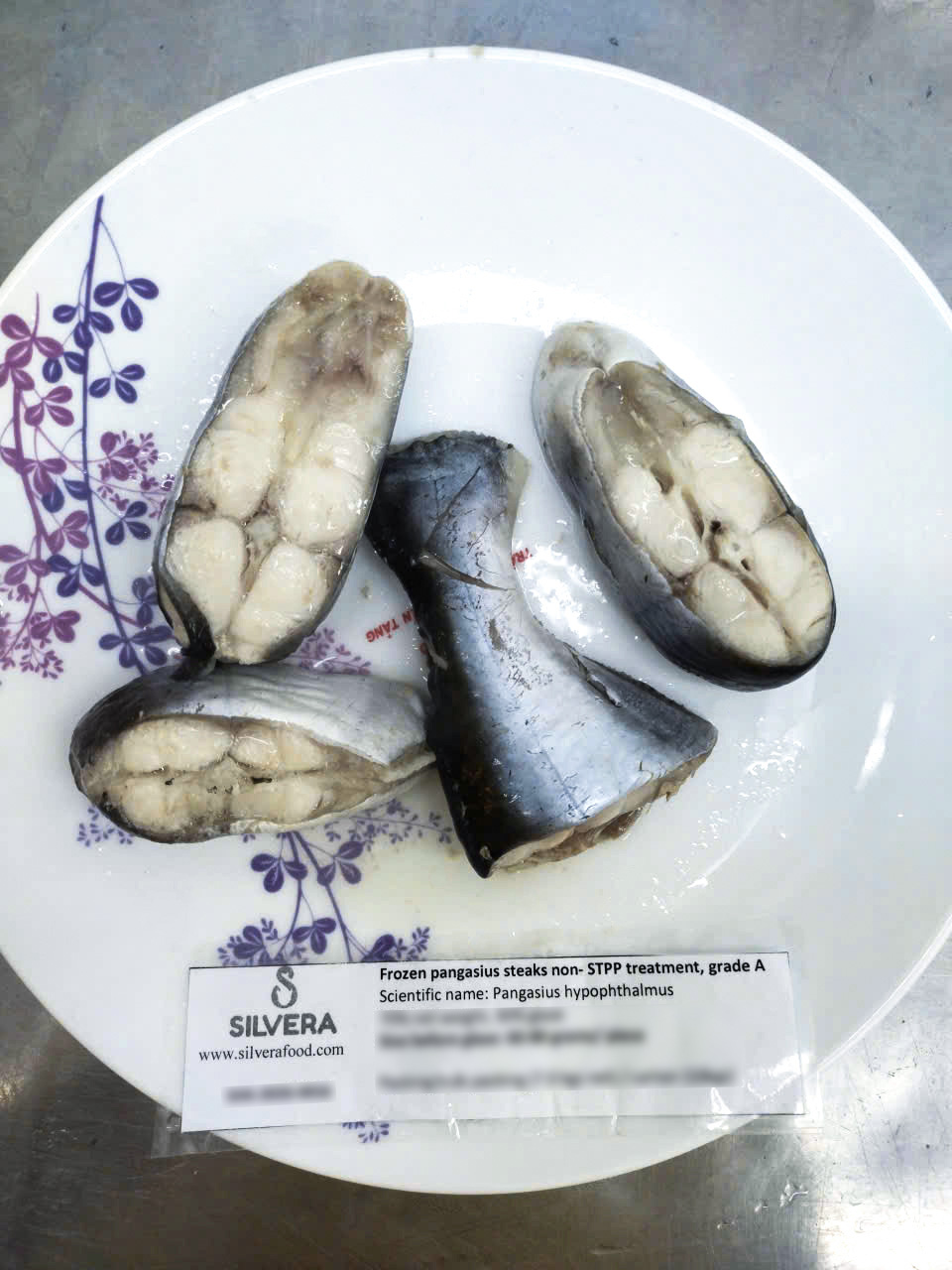 Steamed pangasius steaks